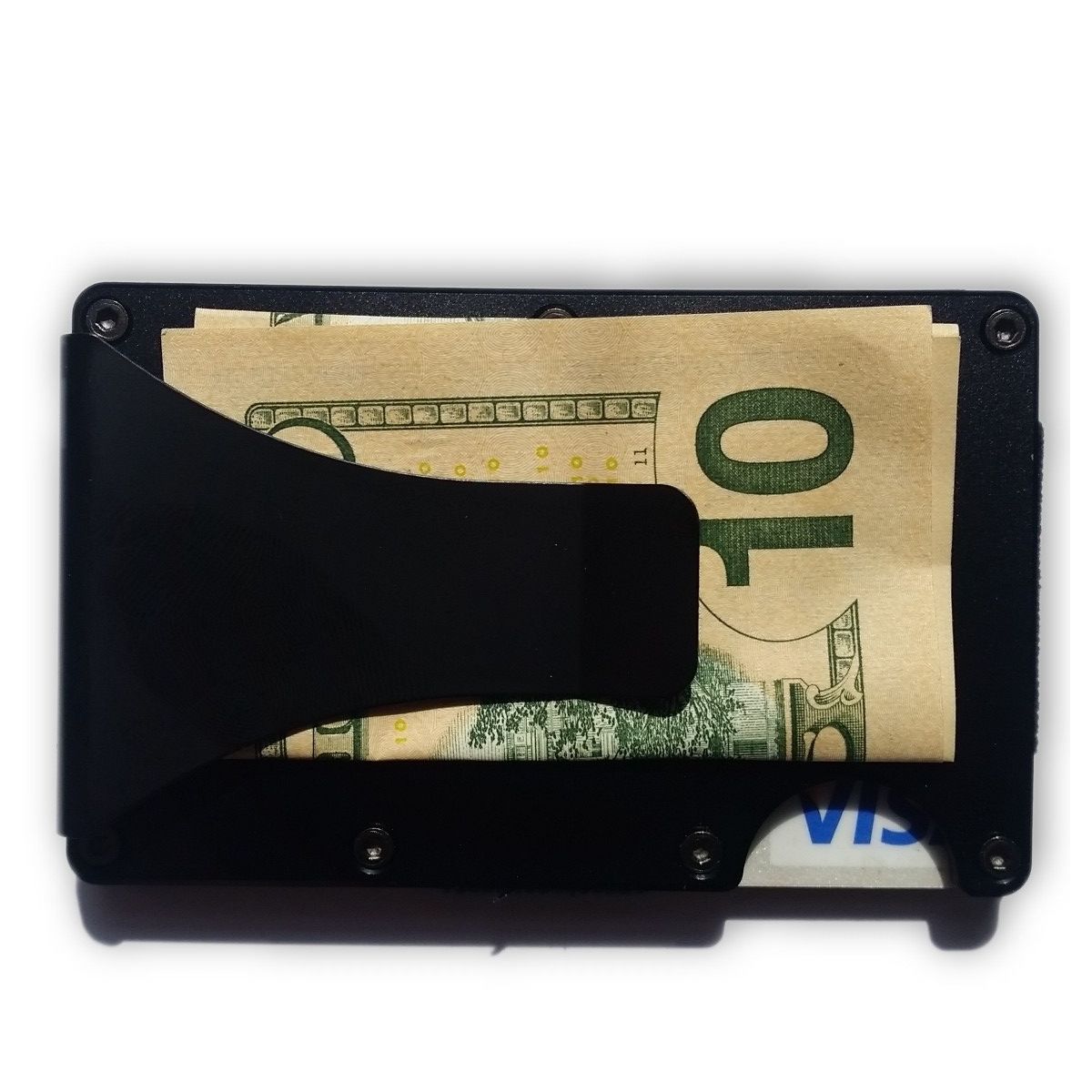 solo Minimalist Aluminium Wallet with Money Clip - Black
