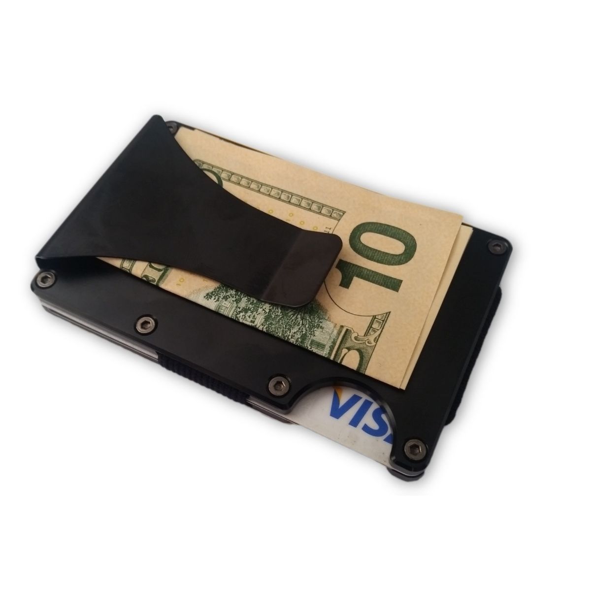 solo Minimalist Aluminium Wallet with Money Clip - Black