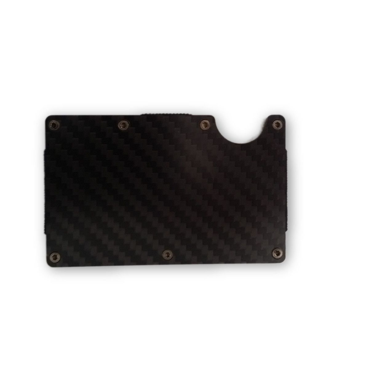 solo Minimalist Carbon Fiber Wallet with Money Clip - Black