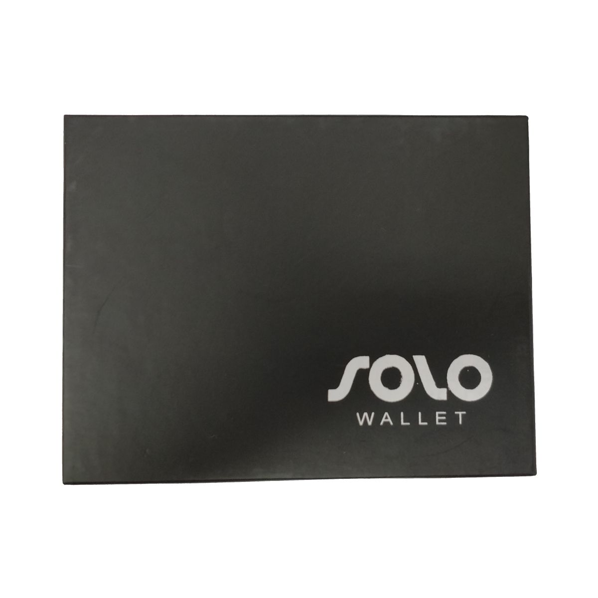 solo Leather Wallet Perforated With Coin Pouch - Black