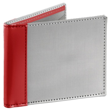 Stewart/Stand Stainless Steel Wallet - Silver/Orange