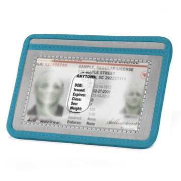 Stewart/Stand Stainless Steel Minimal Wallet - Silver/Light Blue