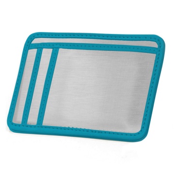 Stewart/Stand Stainless Steel Minimal Wallet - Silver/Light Blue