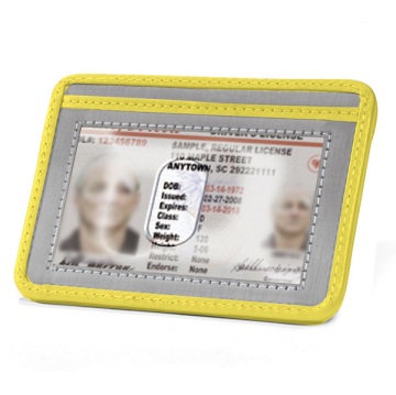 Stewart/Stand Stainless Steel Minimal Wallet - Silver/Yellow