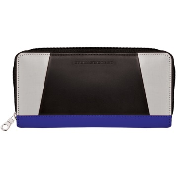 Stewart/Stand Zipper Wallet  - Black / Silver