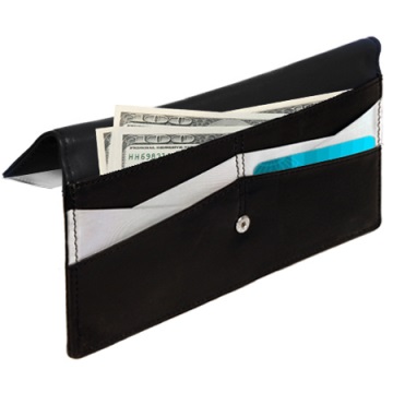 Stewart/Stand Clutch Wallet  - Black / Silver