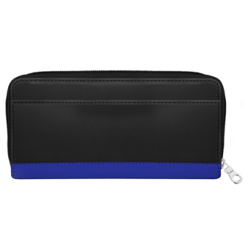 Stewart/Stand Zipper Wallet  - Black / Silver