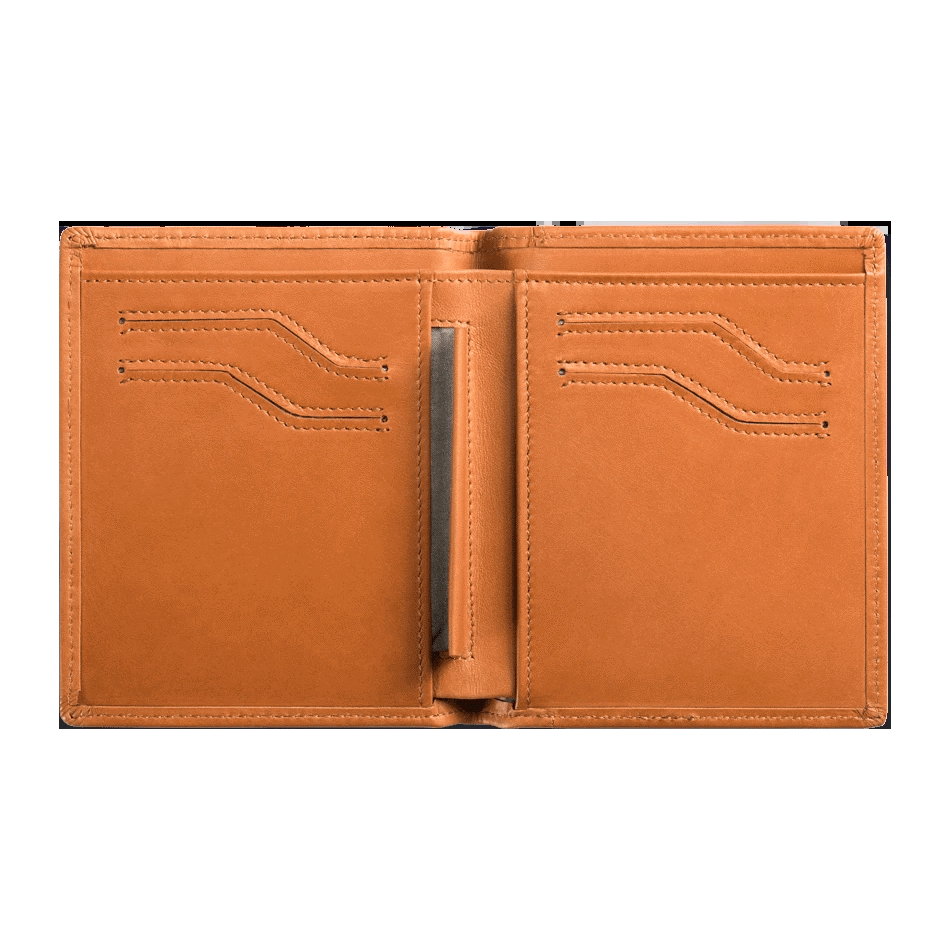 WOOLET Smart Leather Wallet with a Mobile App - Brown