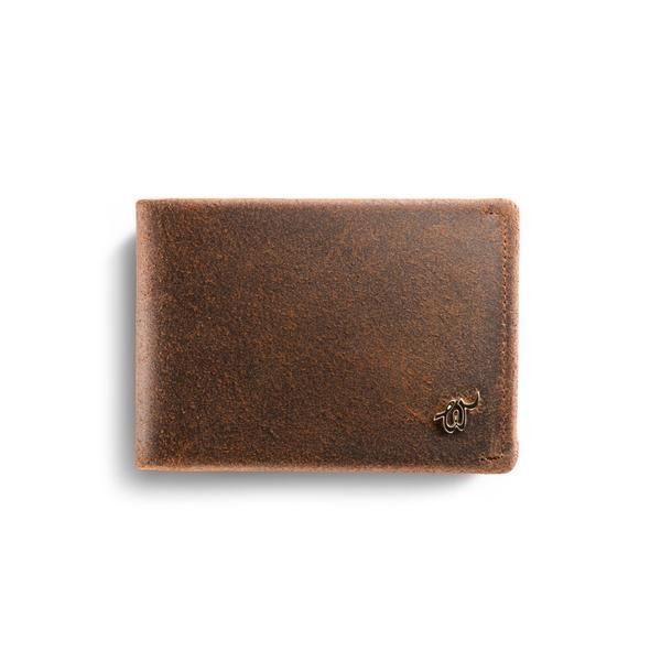 WOOLET Smart Leather Wallet with a Mobile App - Brown